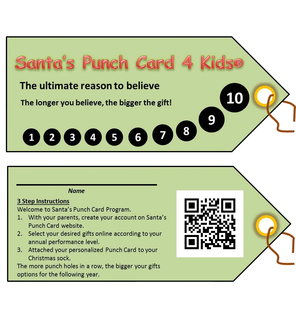 Santa Punch Card